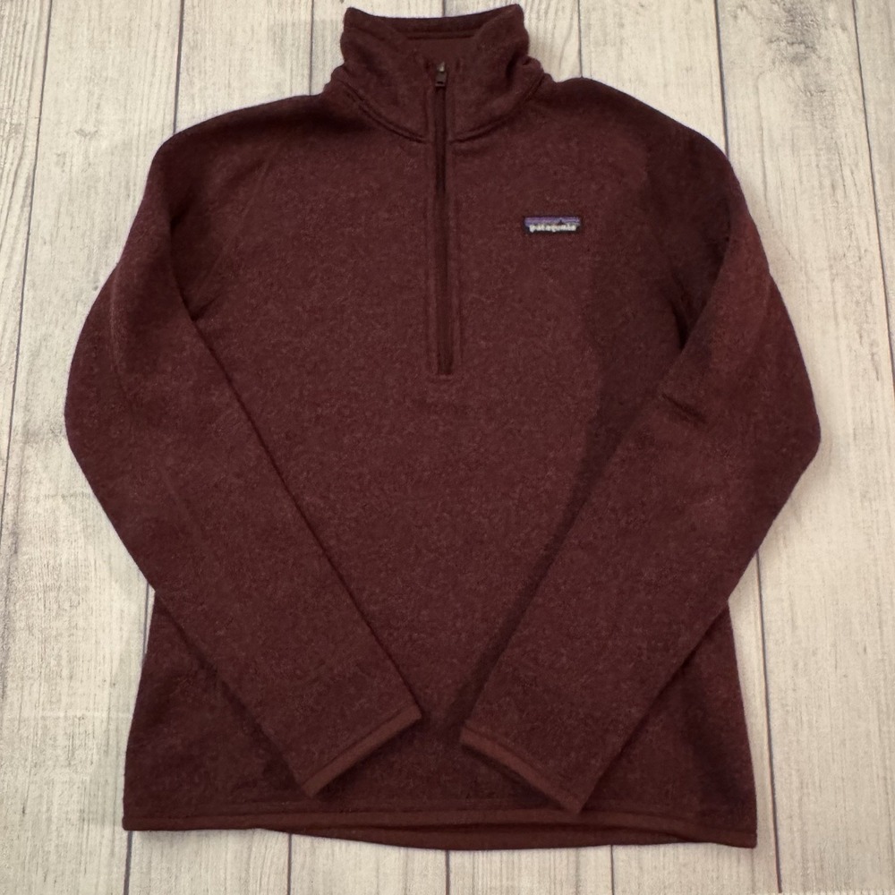 Patagonia Pullover Womens Small Maroon Fleece Better Sweater Pullover Full Zip